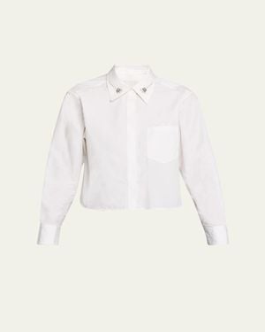 3.1 Phillip Lim Long-Sleeve Shirt With Embellished Collar - Natural