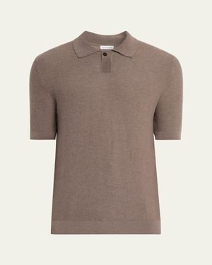 Iris Von Arnim Prinston Short-Sleeve Cashmere Polo - Brown