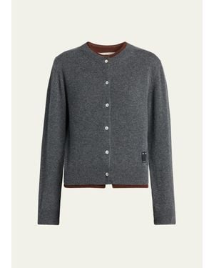 Marni Cashmere Double-Trim Cardigan - Blue