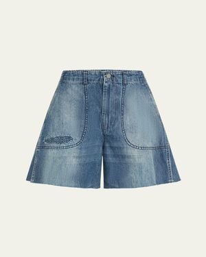 Sea Spencer Denim Shorts - Blue