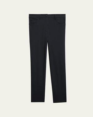 Theory Treeca Precision Ponte Five-Pocket Cropped Pants - Blue