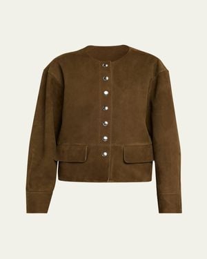 Proenza Schouler Robin Suede Jacket - Green