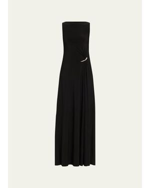 GRACE LING Strapless Claw Gathered Maxi Dress - Black