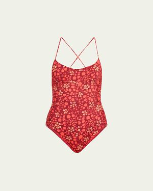 Ulla Johnson Positano One-Piece Swimsuit - Red