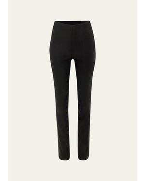 Carolina Herrera Wool Slim-Leg Ankle Cigarette Pants - Black