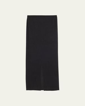 ÉTERNE Emma Cashmere Maxi Knit Skirt - Black