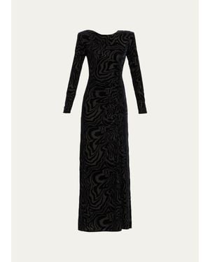 Ramy Brook April Devoré Velvet Maxi Dress - Black