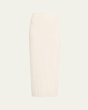 Anna Quan Josephine Textured Pull-On Skirt - Natural