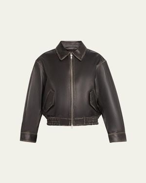 DUNST Blouson Leather Jacket - Black