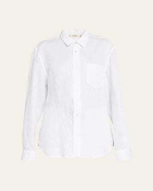 THE SALTING Classic Linen Button-Front Shirt - White