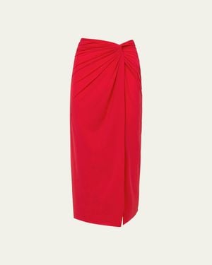 ViX Solid Karen Midi Skirt - Red