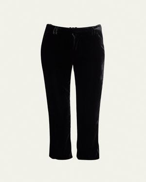 Balmain Velvet Bootcut Pants - Black