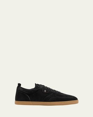Christian Louboutin Tutti Rui Suede Low-Top Sneakers - White