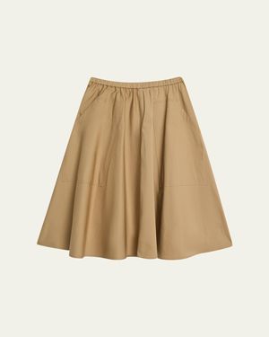 Vince Pull-On Full Skirt - Natural