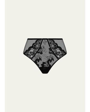 Lise Charmel Cuir Sexy Couture Tulle Sexy Boyshorts - White