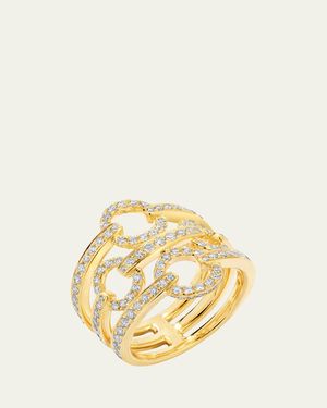 Graziela Gems 18K Diamond Halter Statement Ring - Metallic