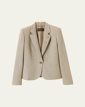 Loro Piana Lindy Single-Breasted Jacket - Natural