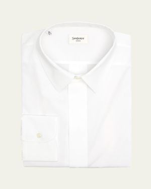 Saint Laurent Popelin Dress Shirt - White