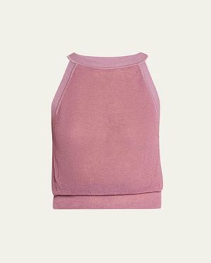 Veronica Beard Solomon Knit Tank Top - Pink