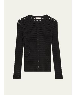 Jonathan Simkhai Mabel Openwork Cardigan - Green