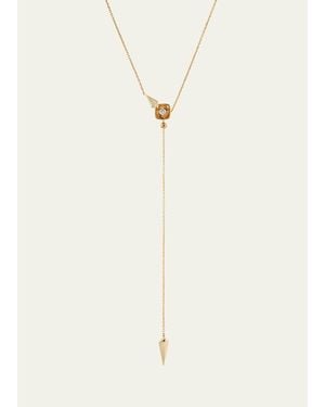 Nikos Koulis Look 18K Diamond Lariat Necklace - Natural