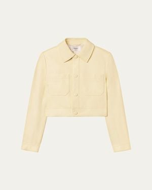FRAME The Small Leather Jacket - Natural