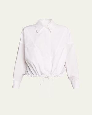 Stella McCartney Poplin Sporty Bomber Jacket - Natural