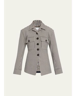 Veronica Beard Molyneux Houndstooth Jacket - Gray