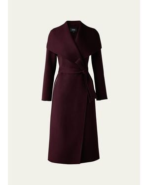 Mackage Mai Wool Belted Wrap Coat - Red