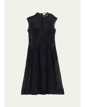 3.1 Phillip Lim Sleeveless Organza Fil Coupé Midi Dress - Blue