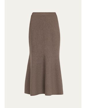 Jonathan Simkhai Atwood Merino Wool Mermaid Midi Skirt - Brown