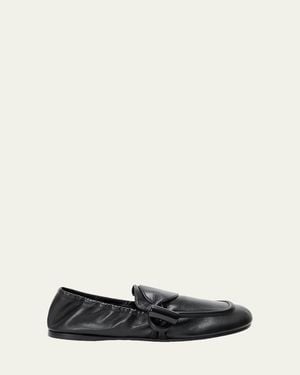 Loewe Toggle Leather Loafers - White