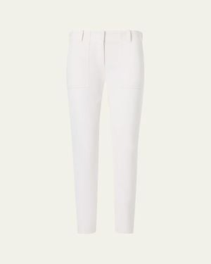 Akris Punto Franco Cargo Cropped Pants - White