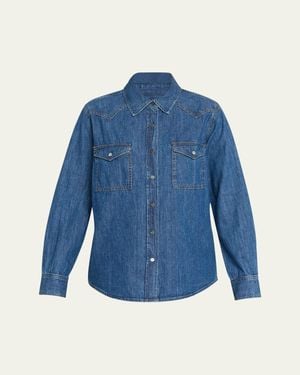 Twp Cowboy Take Me Away Denim Shirt - Blue