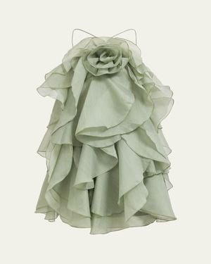 Aje. Pandorea Layered Organza Mini Dress - Green