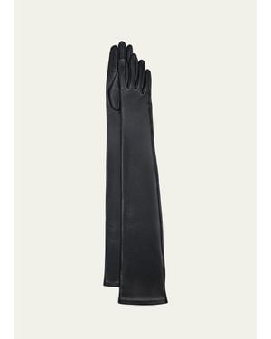 Michael Kors Long Leather Gloves - White