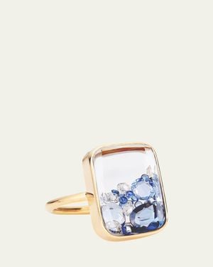 Moritz Glik Ten Fourteen Kaleidoscope Shaker Ring With Diamonds And Sapphires - Blue