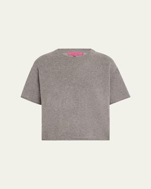 The Elder Statesman Cashmere Knit Top - Gray