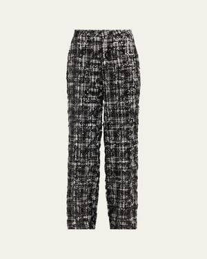 L'Agence Livvy Sequined Tweed Pants - Multicolor