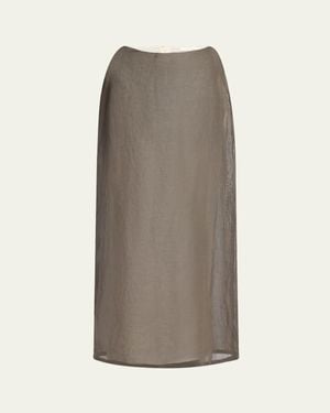 【ザ・ロウ】 Skirts - Straight Skirts スカート THE ROW | ザ ロウ（ザ ロー)｜ROUX SKIRT/ダークチャコール の