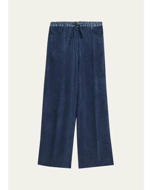 Kobi Halperin Mason Wide-Leg Drawstring Pants - Blue