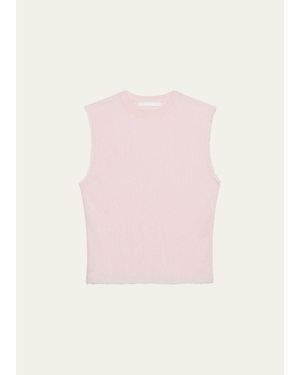 Helmut Lang Raw Edge Tank Top - Pink