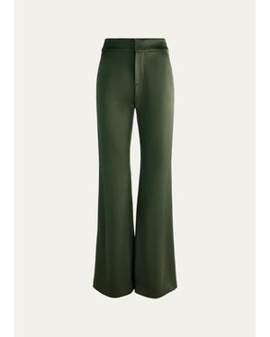 Alice + Olivia Dylan High-Rise Wide-Leg Pants - Green