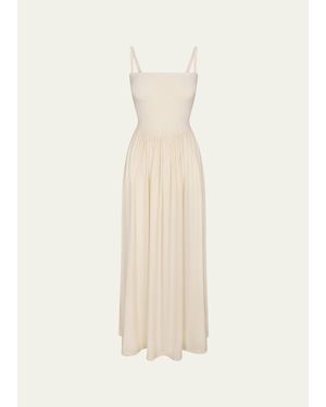 Anemos Gathered Waist Maxi Dress - White