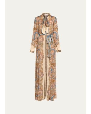 Zimmermann Clash Paisley Maxi Dress - White