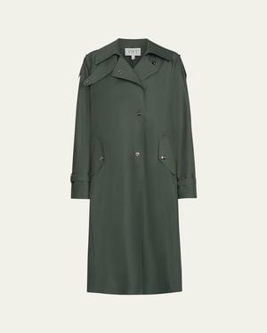 Twp Bogie Long Trench Coat - Green