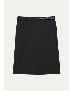 Helmut Lang Belted Asymmetric Skirt - Black