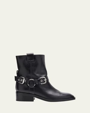 3.1 Phillip Lim Alexa Leather Moto Boots - Black