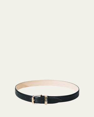 DEHANCHE Alegra Mixed Metal Leather Belt - White