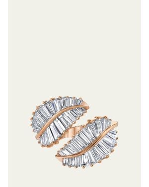 Anita Ko 18K & Diamond Palm Leaf Wrap Ring - White